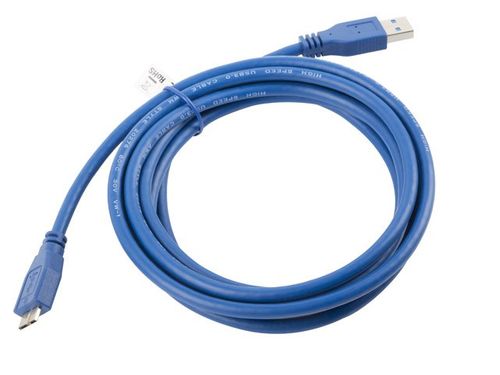 KABEL USB MICRO(M)->USB-A(M) 3.0 3M NIEBIESKI LANBERG na Arena.pl