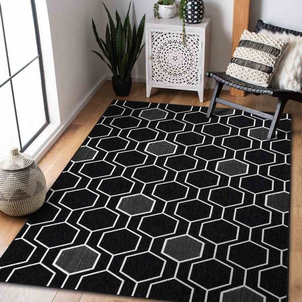RUG/LU/WINK/HEXAGON/BLACK/120x170 zdjęcie 2