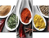 70 90CM OBRAZ 3 ELEM SMAKI ŚWIATA ŚCIENNY PŁÓTNO