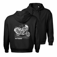Bluza z kapturem motocyklowa z motocyklem na motor Honda NT 1100 męska czarna XXL