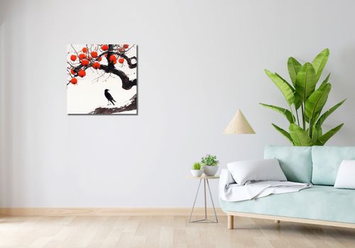 Obraz 60x60cm Kruk przy Drzewie na Arena.pl