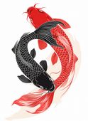 Plakat 40x55cm Yin i Yang Koi