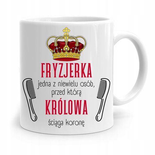 Kubek Dla Fryzjera Barbera Fryzjerka Królowa Z Nadrukiem Ze Zdjęciem na Arena.pl