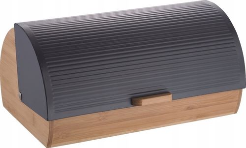 CHLEBAK NA PIECZYWO CHLEB BUŁKI POJEMNIK CZARNY BAMBUS DREWNIANY DUŻY na Arena.pl