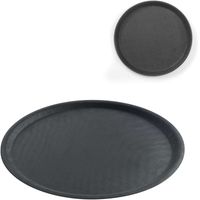 taca kelnerska antypoślizgowa okrągła śr. 40cm - czarna