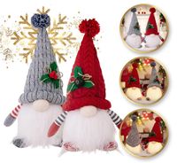 ZESTAW 2 KRASNALI SKRZAT ŚWIECĄCY LED 28 cm PREZENT ŚWIĘTA Boże Narodzenie