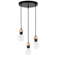 Lampa wisząca CLARTE 3271304R loftowa zwis kaskada drewno czarna