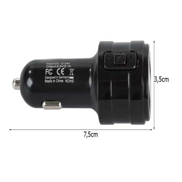 Transmiter fm mp3 bluetooth 2x usb audio ładowarka do samochodu zdjęcie 5