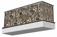 Osłona na balkon panele dekoracyjne METAL DREWNO