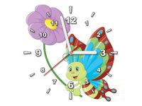 30X30CM ZEGAR MOTYLEK KWIATKIEM OBRAZ DREWNO