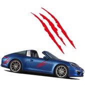 Naklejka tuning optyczny blizna bestia JDM winyl Monster sticker fun style czerwona blizna krew sznyty i krechy mania