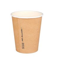 kubek papierowy 400ml na kawę kraft 50szt sup eko śr90mm