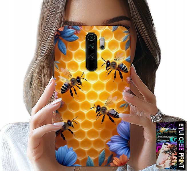 ETUI DO XIAOMI REDMI 9 - PSZCZOŁY UL PLASTER MIODU PLECKI CASE zdjęcie 1