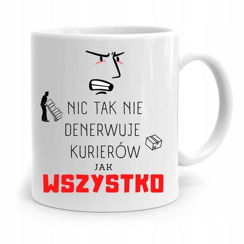 Kubek Prezent Dla Kuriera Nic Tak Nie Denerwuje Z Nadrukiem Ze Zdjęciem na Arena.pl