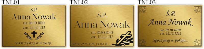 TABLICZKA NA GRÓB NAGROBKOWA TABLICA NAGROBNA zdjęcie 2