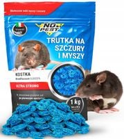 ULTRA MOCNA KOSTKA TRUTKA NA SZCZURY I MYSZY NO PEST BRODIFAKUM 1KG