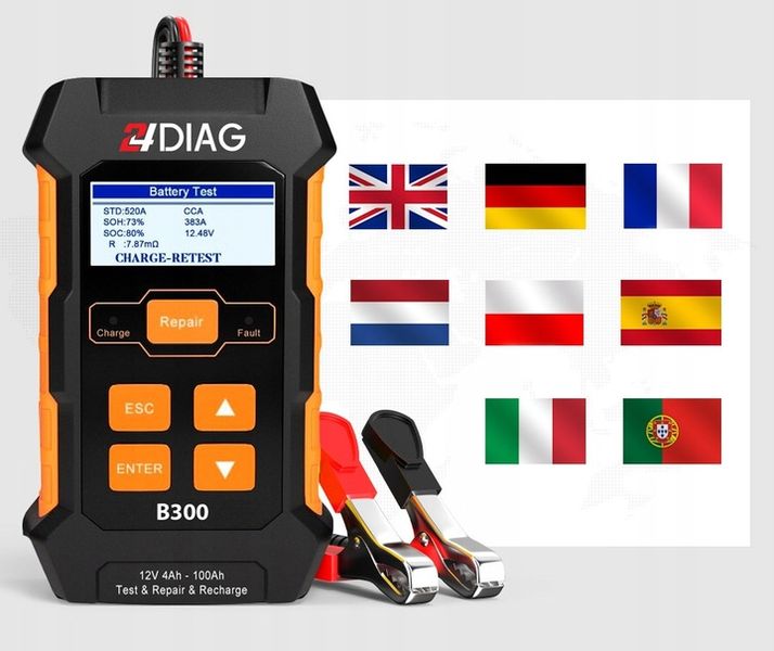 TESTER DO AKUMULATORÓW PROSTOWNIK B300 3w1 12V 5A zdjęcie 9