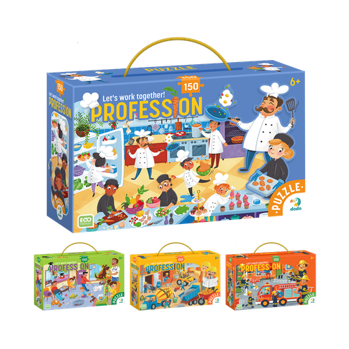 Puzzle Edukacyjne "Zawody Kucharz" 150 Elementów Układanka na Arena.pl