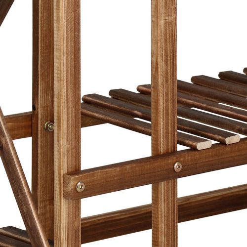 Kwietnik drewniany 95 cm stojak na kwiaty brązowy postarzany na Arena.pl