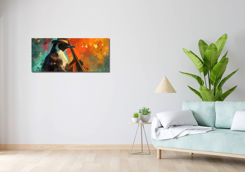 Obraz 100x40cm Pingwinia Nuta zdjęcie 2