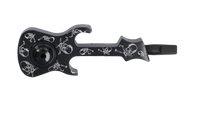 Fajka Fifka Lufka Metalowa w Kształcie Gitary 10,5 cm Czarna + 5 Sitek