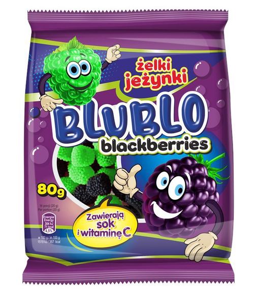 BLUBLO Żelki jeżynki 80g zdjęcie 1