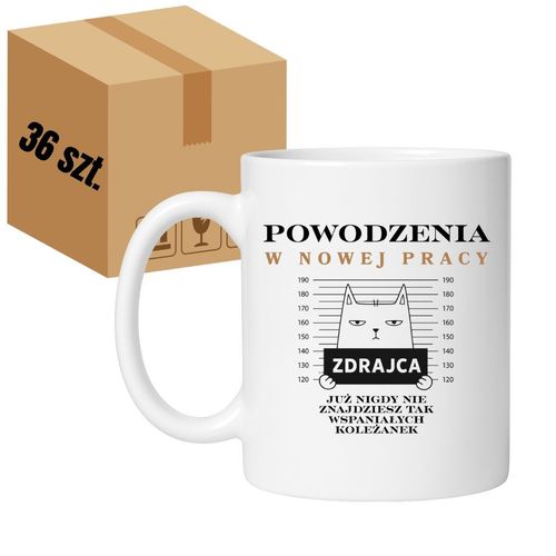 KUBEK "POWODZENIA W NOWEJ PRACY" Wzór - Klasyczny 330 ml - 36 sztuk na Arena.pl