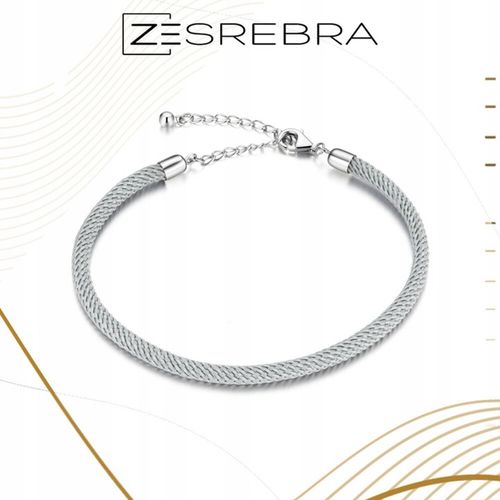 Bransoletka modułowa srebro 925 do CHARMS koralików zawieszek szara srebrna na Arena.pl