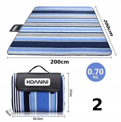 KOC PIKNIKOWY PLAŻOWY MATA Z IZOLACJĄ 200x200 na Arena.pl