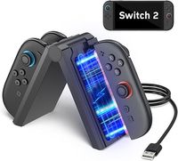 STACJA ŁADUJĄCA DO SWITCH 2 N-S 2 J-CON USB-C - CZARNA