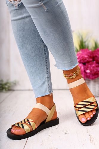 SANDAŁY DAMSKIE SPORTOWE BEŻOWE WYGODNE NA LATO na Arena.pl