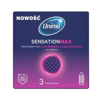 prezerwatywy unimil sensation max kropkowane 53 mm 3 szt.