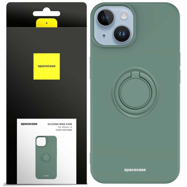 Spacecase Silicone Ring Iphone 14 Dark Green zdjęcie 1