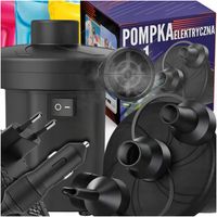 MOCNA ELEKTRYCZNA POMPKA DO MATERACA DMUCHAŃCÓW NA BASEN 12V 230V KOŃCÓWKI