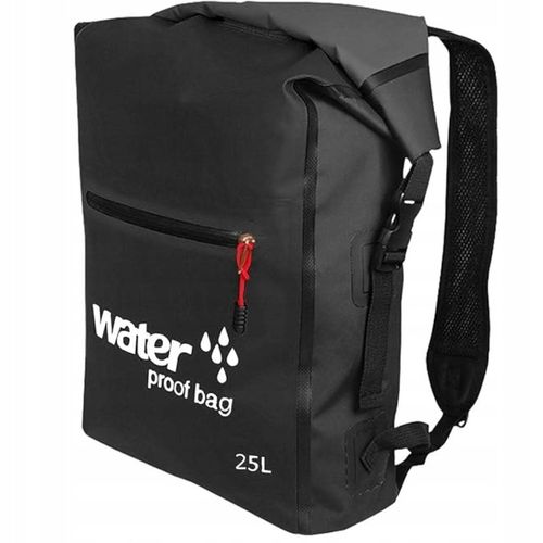 WODOSZCZELNY PLECAK TORBA WOREK WODOOPORNY 25L PODRÓŻNY TURYSTYCZNY CZARNY na Arena.pl