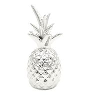 ANANAS CERAMICZNY FIGURKA DEKORACJA GLAMOUR 18 cm srebrny