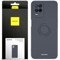 ETUI MATOWE DO REALME 8 5G SPACECASE SILICONE RING SILIKONOWE + SZKŁO
