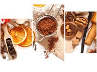 60 90CM OBRAZ 3 ELEM DOMOWE CIASTECZKA ŚCIENNY DRUK PŁÓTNO