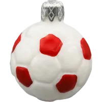 Bombka choinkowa szklana: Piłka nożna Polska mini