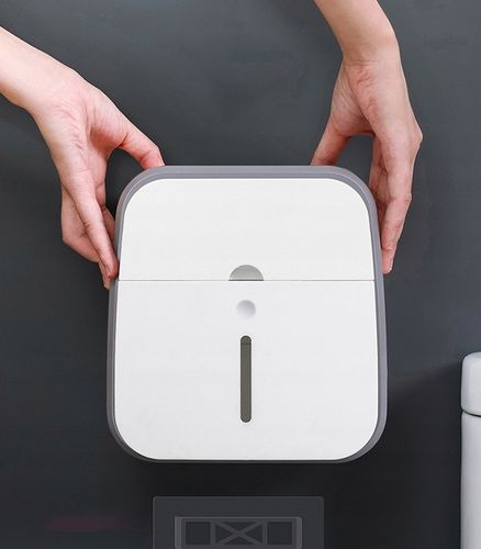 UCHWYT POJEMNIK NA PAPIER TOALETOWY + SZUFLADKA NA CHUSTECZKI PÓŁKA WC na Arena.pl