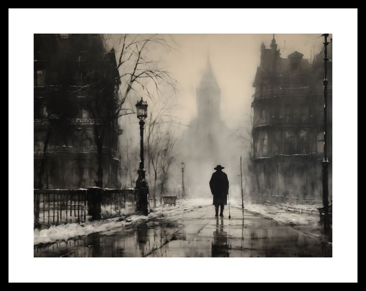 Plakat 40x30cm Mgła nad Londynem zdjęcie 3