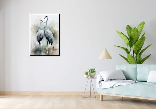 Plakat 64x90cm Tańczące Czaple na Arena.pl