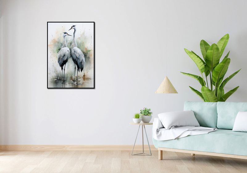 Plakat 64x90cm Tańczące Czaple zdjęcie 4