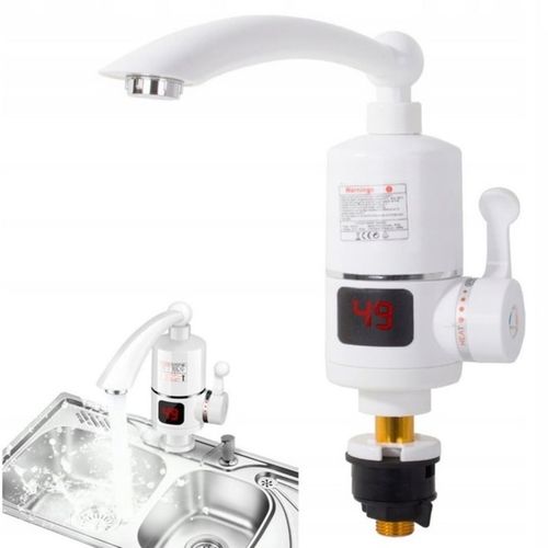 PRZEPŁYWOWY PODGRZEWACZ DO WODY ELEKTRYCZNY LCD FLEX OBROTOWY KRAN 3000W na Arena.pl