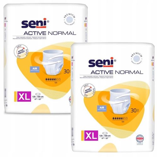 ZESTAW SENI ACTIVE NORMAL XL EXTRA LARGE majtki chłonne 30szt na Arena.pl
