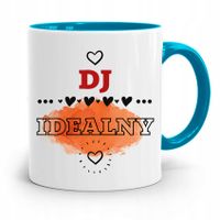 Dla Dja Muzyka Kubek Błękitny Dj Idealny Prezent Z Nadrukiem Ze Zdjęciem