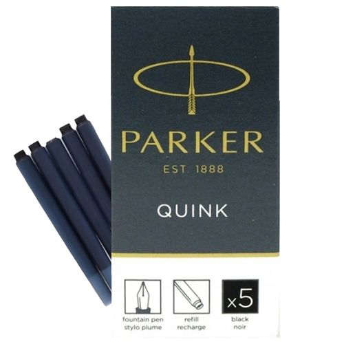 CZARNE NABOJE do PIÓRA atramentowe Nietoksyczne 5 sztuk PARKER DOBRA JAKOŚĆ na Arena.pl