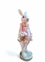 FIGURKA WIELKANOCNY PANI ZAJĄC KRÓLIK model XVI róż