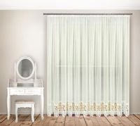 Firana gotowa 200x245, woal ecru, gipiura 15 cm