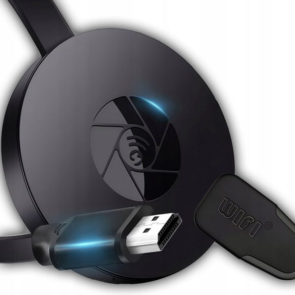BEZPRZEWODOWY ADAPTER HDMI WIFI CHROMECAST MIRRORSCREEN 2W1 zdjęcie 1